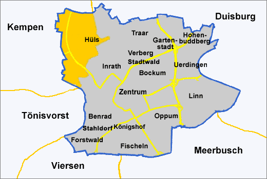 Krefeld nach Bezirken